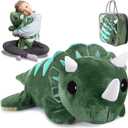 ODOXIA Big Weighted Animals for Anxiety 5lb Dinosaur | Stuffed Weighted Plush for Kids, Adults | Weighted Stuffed Animals | Weighted Plushies | Weighted Plushie (Green)