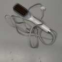 Thermal-Balance Hair Straightener Brush, 365F Professional Styling Temp with Heat Damage Protection, 200M+ Negative Ions, Anti-Frizz Ceramic Coating, Dual-Voltage, White