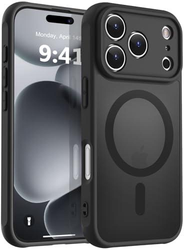 MOCCA Magnetic for iPhone 17 Pro Max Case, (Compatible with Magsafe) (16FT Military Grade Protection) Full Camera Protection Anti-Fingerprint Slim Translucent Matte Phone Cover 6.9",Black