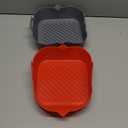 Silicone Liners Square for 6.5 to 7.5 inch Air Fryer, 2 Pcs Non-stick Food-grade Reusable Basket Baking Tray Airfryer Accessories, Top Size 7 inches, Bottom Size 6.3 inches