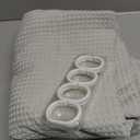 Waffle Weave Shower Curtain - Light Grey Cotton Fabric Texture Heavyweight Shower Curtain for Bathroom,Washable,72Wx72L