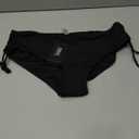 Daci Women Mid Waist Bikini Bottoms - Full Coverage Swim Bathing Suit Bottom Side Tied Swimsuit Bottoms (Large, Black)