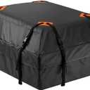Blueshyhall Car Rooftop Cargo Carrier Bag, 15 Cubic Feet Waterproof Traveling Luggage Bag Black, Compatible with Cars with or Without Rack