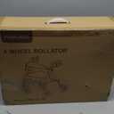 HOMLAND Walkers for Seniors with Seat, Foldable Rollator Walker, Reinforced Aluminum Frame, 8" Big Rubber Wheels for All Terrain, Height Adjustable Lightweight Rolling Walker (400 Pound, Red)