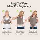 KeaBabies Baby Wrap Carrier Ring Sling - Easy to Wear, Adjustable D-Lite Baby Carrier Newborn to Toddler, Infant Carrying Shirt, Hands Free Bonding, Breathable Fabric Wearing Wrap (Copper Gray)