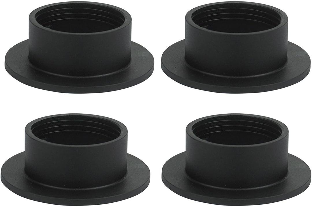 E26 E27 Light Socket Shade Ring,21.5mm/0.85inch Height Plastic Lamp Shade Collar Rings, Light Fixture Parts of Retainer Rings, Lock E26 E27 Socket with Thread Diameter 1-1/2 Inches (Black,4-Pack)
