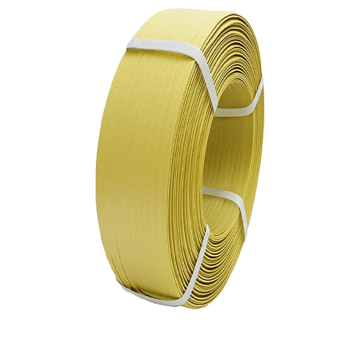 Poly Strapping 1/2" Plastic Strapping, Banding Strapping Roll, 330 Feet Length, 600 lbs Break Strength (Yellow)
