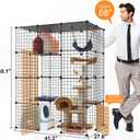 Oneluck Extra Large Cat Cage,4-Tier Catio, DIY Metal Cat Enclosure with Platforms,55 Inch Indoor Cat Cage for 1-3 Cats, Indoor Cat Playpen for Cats Rabbits Small Animals