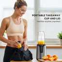 TECKNET 25000RPM Personal Blender for Smoothies, 1000W Smoothie Blender, Portable Small Blenders for Protein Shakes, Puree & Coffee, Self-Clean Countertop Smoothie Maker, BPA-Free To-Go Cups 17oz&10oz, Gray