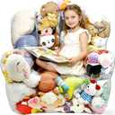 Clear Stuffed Animal Storage Bean Bag Chair Cover for Kids, Extra Large Waterparoof Beanbag Chair Cover with Zipper, PVC Bean Bag Chair for Children Plush Toys Storage & Organizing XL