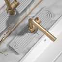 Quick Drying Stone Faucet Mat for Kitchen Sink - Diatomite Sink Mat Absorbing Stone Tray for Bathroom Counter, Sink Faucet Splash Guard Water Protector Matt for Kitchen Counter(Light Gray, 14" x 3.9")