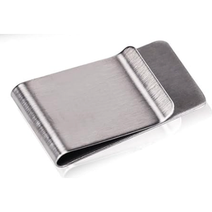 WAFJAMF Small Men's Slim Money Clip Stainless Steel Credit Business Card Holder Pocket Cash Wallet