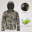 UIIHUNT Hunting Clothes for Men with Fleece Lining: Camo Hunting Suit, Safety Strap Compatible Water Resistant Silent Hunting Jacket and Pants (Green, XXXL)