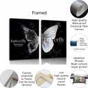 EAGLOG 2 Pieces Black and White Butterfly Wall Art Romantic Series Dreamy Starry Sky Modern Abstract Simple Painting Prints Artwork for Living Room Bedroom Wall Decor 16L x 12W Wrapped Canvas