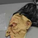 Pigmiss Horror Witch Mask Creepy Old Lady Halloween Scary Realistic Mask Cosplay Party Props (Grey)