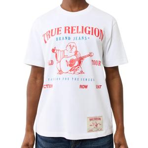 True Religion Men's Short Sleeve SRS Graphic Tee - Casual Crew Neck T-Shirt (3X-Large)