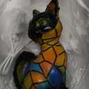 Retro Cat Colorful Resin Cat Table Lamp3D Cute Pet Cats Themed LED Night Lamp for Pet Lovers Retro Cats Design Home Decor Lighting