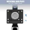 8" Spoke Wheel Trailer Jack, 10" Vertical Movement, 1500 lbs, for RV, Boat, Trailer and More, Black