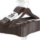 Utopia Home Premium Wooden Hangers 20 Pack - Durable & Slim Coat Hanger - Suit Hanger with 360-Degree Rotatable Hook - Wood Hangers with Shoulder Grooves (Vintage Color)