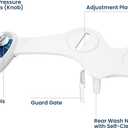LUXE Bidet NEO 120 - Single Nozzle, Self-Cleaning, Non-Electric Bidet Attachment for Toilet Seat, Adjustable Water Pressure, Rear Wash (Blue)