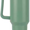 FAMKX 40oz Insulated Travel Mug Tumbler With Handle and Straw,Stainless Steel Double Wall Vacuum Cup Keep Drink Cold and Hot