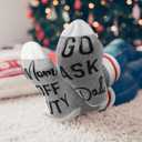 Geyoga 4 Pairs Mother's Day Funny Gifts Socks for Mom - off Duty Socks with Funny Sayings Go Ask Dad Gifts for Women & Mother