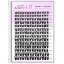 VEYESBEAUTY Lash Clusters Individual Eyelash Extensions Thin & Invisible Band DIY False Eyelashes for Self-application Newbie's Five-Second Series Wispy Lash Tray, Dreamy 8-16mm Mixed Length