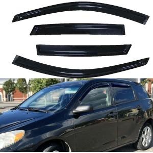 4pcs Side Window Wind Deflectors,Outside Mount Shade Sun rain Guards,Dark Smoke Visors for 2003-2008 Toyota Matrix E130 / Pontiac Vibe 94455