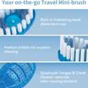 20 Count Disposable Toothbrushes with Toothpaste Individually Wrapped, 5-in-1 Pre-Pasted Mini-Brush+Floss+Pick+Tongue Scraper, On The Go Toothbrush with Freshening Bead, Coolmint