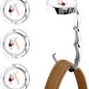 XSUIOY 3Pcs Personalized Initial Foldable Purse Hook for Table,Crushed Flower Letters Folding Purse Hanger,Purse Holder Handbag Hanger Collection Desk Table Bag Hooks Gifts for Women Bag(Pink-A)