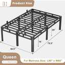 ROIL 20 Inch Queen Size Bed Frame, Metal Bed Frame & Box Spring 2 in 1 Platform with Round Corner Legs, 4000LBS Double Layer Bed Frame with Headboard Holes Mattress Baffles, Noise-Free Easy Assembly