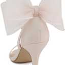 Delicious Everly ~ Women Ankle Strap Low Heel Bridal Dress Sandals (8.5)