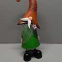 Metal Gnome Yard Art Outdoor Garden Gnome Statue  and Solar Lights Outdoor Decor, Gnomes Swing Garden Decor,