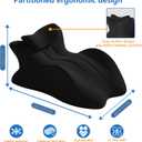 Memory Foam Wedge Pillow, Ergonomic Contoured Intimacy Pillow, 27 Angled Neck Support Pillow Back Support Cushion, Multi-Functional Bed Position Pillow with Removable Cover Black