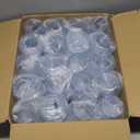 40 Pack Plastic Ribbed Wine Glasses, 14Oz Origami Disposable Wine Glasses Unbreakable Clear Plastic Cocktail Glasses Recyclable Shatterproof Reusable Wine Cups (14oz-blue-40pack)