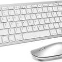 SPARIN Wireless Bluetooth Keyboard and Mouse for iPad (A16) 11th 10th Generation, iPad Air (13/11 inch), iPad Pro 13/12.9/11 inch, iPad 9th 8th Gen, iPad mini 7th -8.3 inch, Above iOS13- Silver White