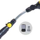 Melnor 65173AMZ RelaxGrip 8 Pattern 16" Pivoting Wand Bundle, Metal, Black, Yellow