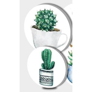 Tucocoo Electric Stove Burner Covers, Potted Cactus Plants Set of 2 Round Stove Burner Covers, 8 Inches and 10 Inches, Gas Stove Burner Covers, Metal Stove Burner Cover, Modern Cooktop Decorative
