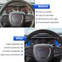 Steering Wheel Shift Paddle Extended Shifter Trim Cover for Dodge Challenger Charger Durango RT & Scat Pack 2015-2024, for Jeep Grand Cherokee 2014-2021 Interior Decoration Accessories (Blue 2PCS)