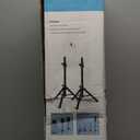 Vondynote Pair of Tripod Speaker Stands Adjustable Height from 33.5" to 53.5" Slim Mini Speaker Stand PA DJ Short Tripod Speaker Stand
