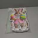 Easter Decorations Outdoor, 9pcs Realistic Bunny Decorations with Colorful Easter Elements, Outdoor Indoor Spring & Easter Party Decor