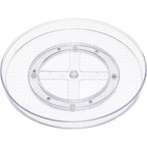 Amazon Basics Clear Lazy Susan Turntable Organizer for Organization, 12-Inch, 2-Pack