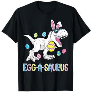 Easter Bunny Dinosaur Egg A Saurus TRex Kids Boys Toddlers T-Shirt, XS