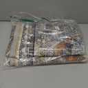 RUGSURE Washable Area Rugs - Perfect for Living Room, Bedroom, Kids Room, Nursery - Stain & Water Resistant Non-Slip, Pet & Child Friendly, Vintage Tribal Area Rugs (Turmeric and Grey, 4' x 6')