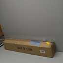 SineRise LED Modern Bathroom Vanity Light Fixtures (32-Inch, 3000K/4000K/6000K, Dimmable), Brown Wood Painted Modern Acrylic Bathroom Wall Lighting Fixtures Over Mirror