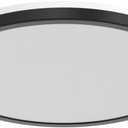 Matane 12 Inch LED Flush Mount Ceiling Light Fixture with Night Light, 24W 2400LM 3000K/4000K/5000K Selectable, Dimmable Ceiling Lights for Bedroom, Dining Room, Kitchen, Round Black
