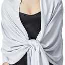 Sparkling Metallic Pashmina Shawl Wraps Scarf for Evening Party Bridal Wedding Formal Dresses