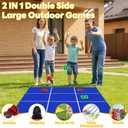 2-in-1 Giant Tic Tac Toe Bean Bag Toss Games, 4.5ft Double Sided Large Outside Camping Backyard Lawn Games for Family Friend Party Fun Carnival Outdoor Giant Yard Games
