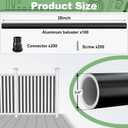 TOCRETOARE 100 Pack 26" Aluminum Deck Balusters, Balusters for Deck Railing, 3/4" Diameter Hollow Round Black Metal Deck Spindles for Deck Railing Stair Porch (100, 26")