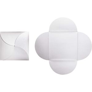 Envelopes.com LUXPaper Square Petal Invitations | 6 1/4" x 6 1/4" | Silver Metallic | 105lb. Cover | 40 Qty